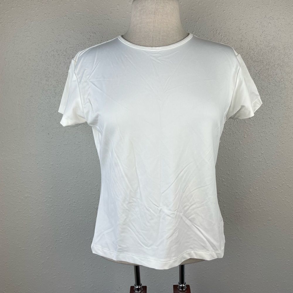 NWOT JW Petite Short Sleeve White Top Size PL